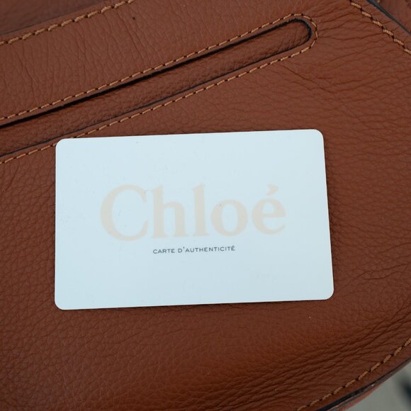 Chloe Small Marcie Saddle Bag in Grained Leather - Picture 11 of 15